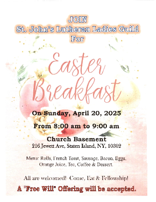 2025 Easter Breakfast Flyer