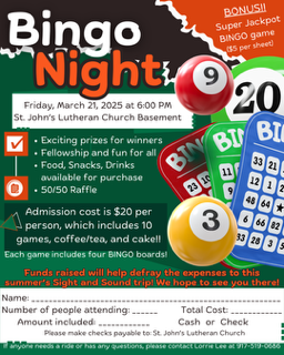 BINGO flyer