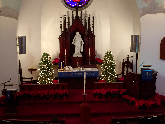 Poinsettia Altar