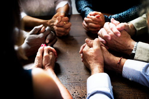 praying-hands group